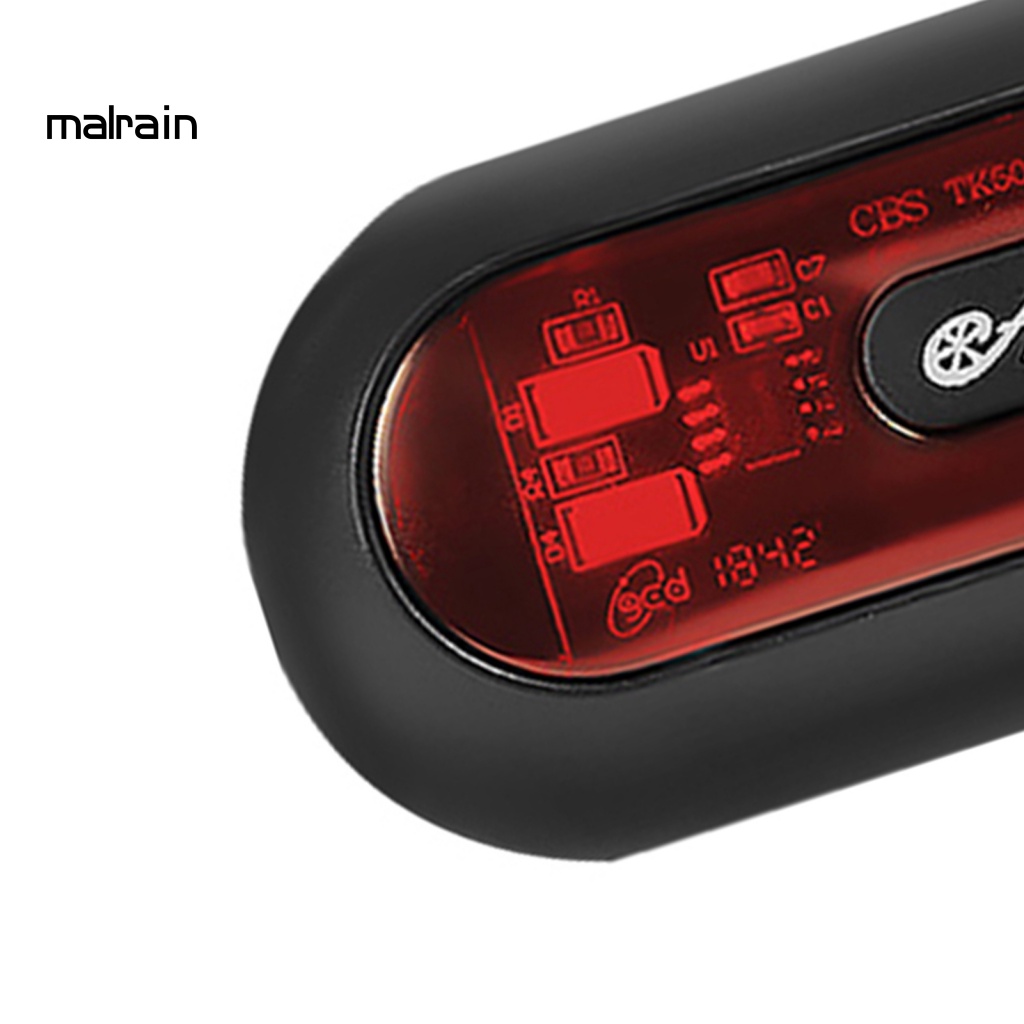 Đèn LED An Toàn Màu Đen Độ Sáng Cao Gắn Đuôi Xe Đạp