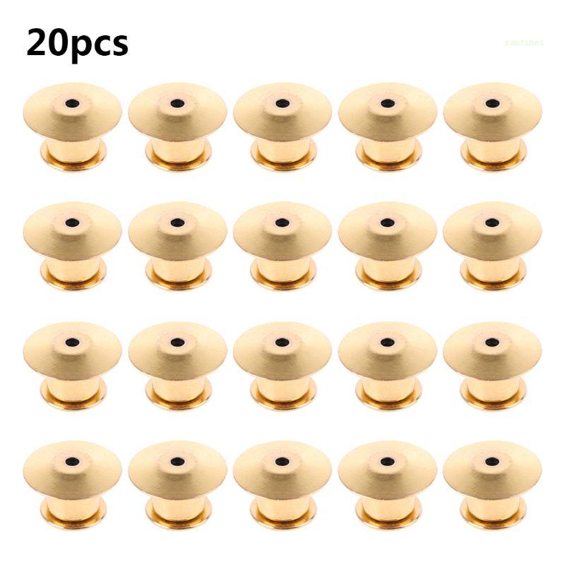 Set 20 Phụ Kiện Cài Áo / Thẻ / Mũ Bảo Hiểm Đầu Phẳng An Toàn DIY