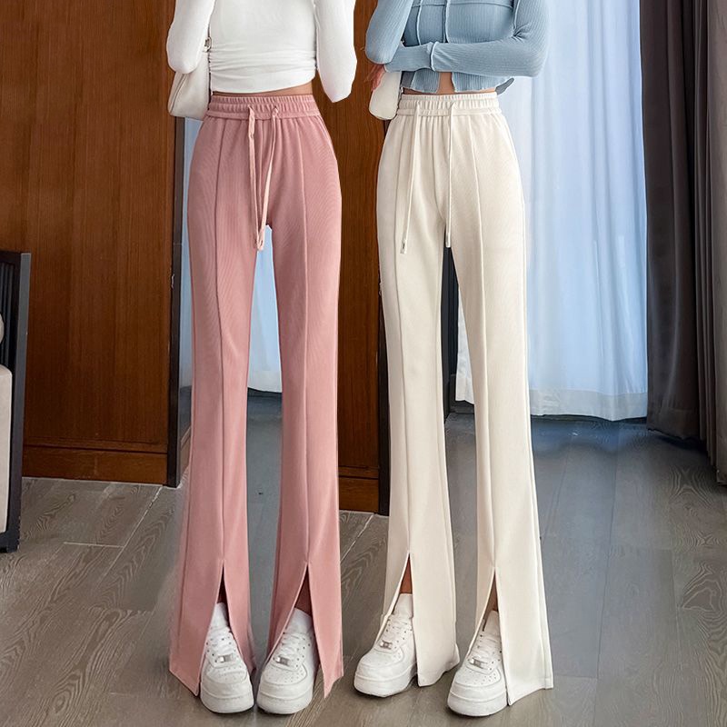 Quần Lụa Ống Rộng Xẻ Tà Thời Trang Mùa Hè Dành Cho Nữ