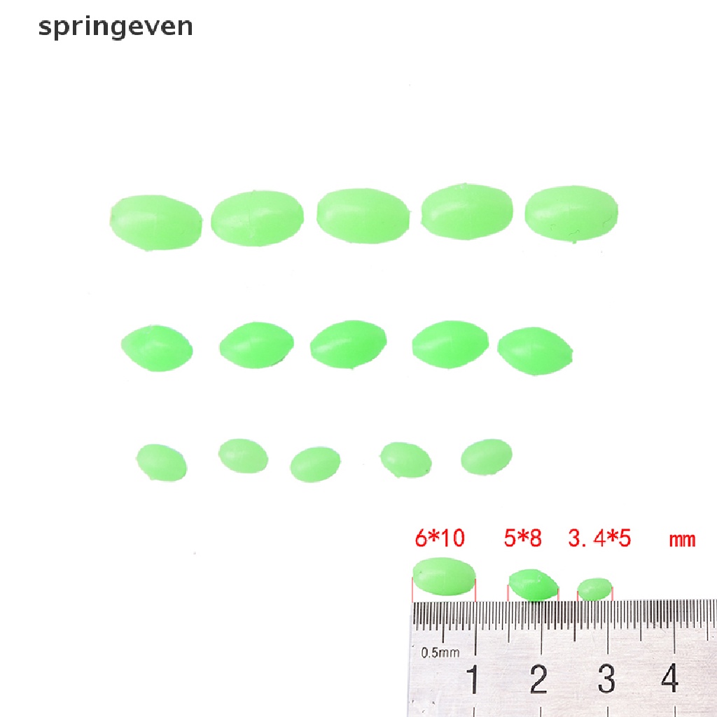 Set 100 Hạt Phát Sáng Hình Oval 5mm / 8mm / 10mm