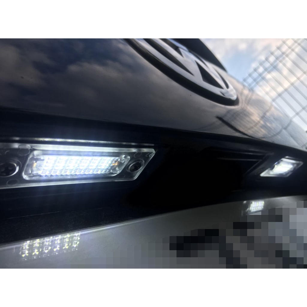 Set 2 Đèn led Ánh Sáng Trắng Gắn Biển Số Xe Ô Tô vw Cadillac golf jetta passat touran transporter for skoda