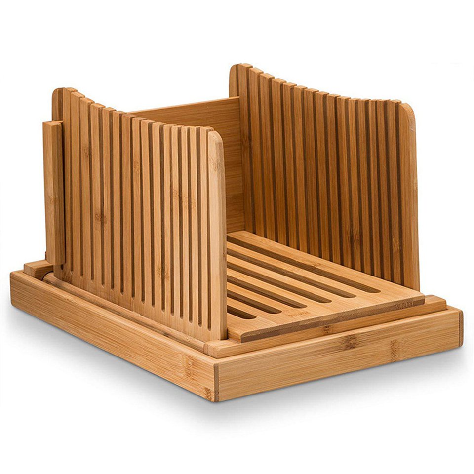 Nature Bamboo Bread Slicer For Homemade Bread Foladable & Compact Bread Slicer