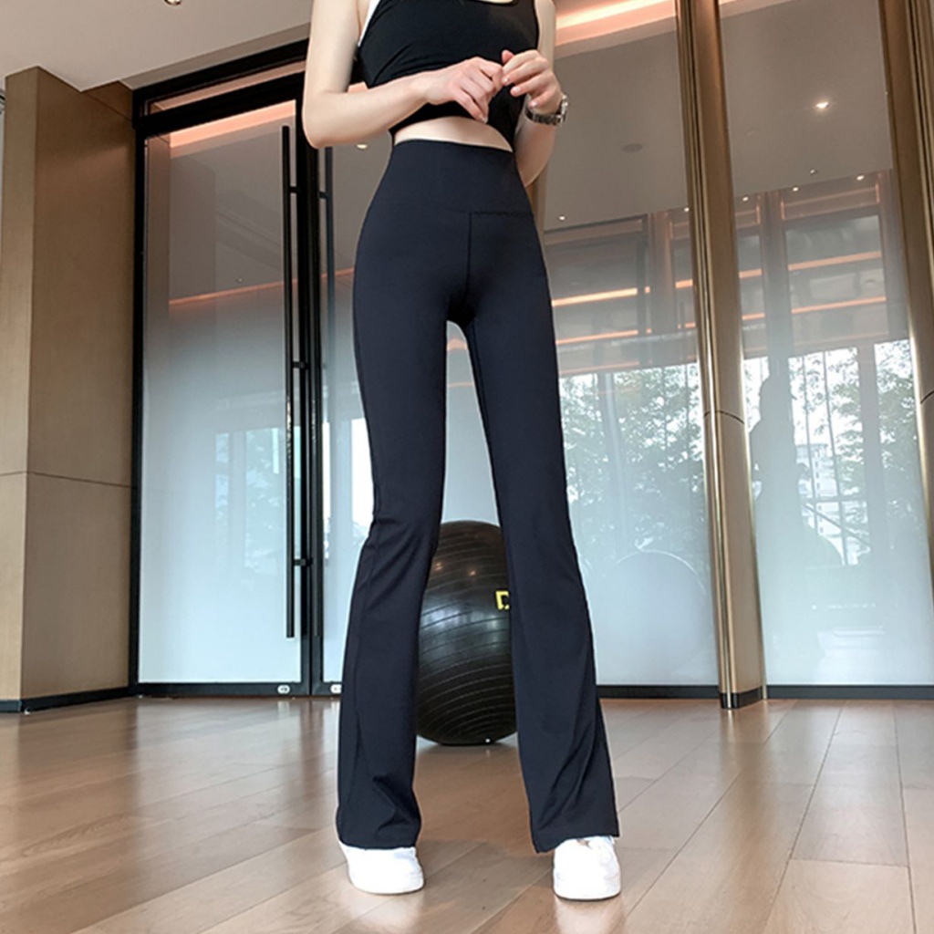 [F &amp; X] Quần Tập Yoga Ống Rộng Nhanh Khô Màu Nude Senseed