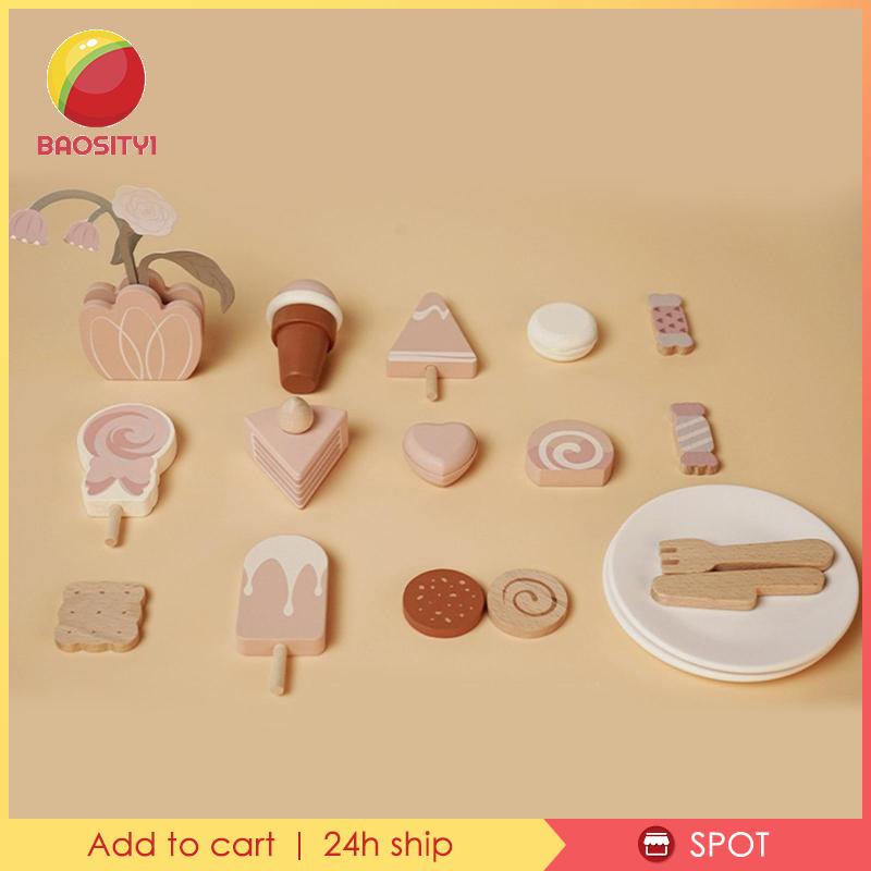 [Baosity1] Bộ Đồ Chơi Tiệc Trà Mini Bằng Gỗ Cho Bé Gái Làm Quà Tặng Cho Tiệc Tùng