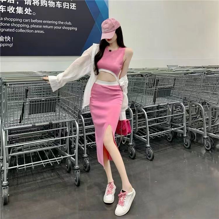 [F &amp; X] Bộ Đồ Thể Thao Hai Mảnh Nhẹ Nhàng Phong Cách Thể Thao Hợp Thời Trang Mùa Hè Cho Nữ y2k