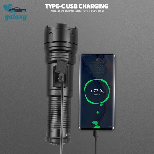 Galaxy Đèn Pin 30w Xhp360 4 Cấp Độ Đa Năng Tiện Dụng