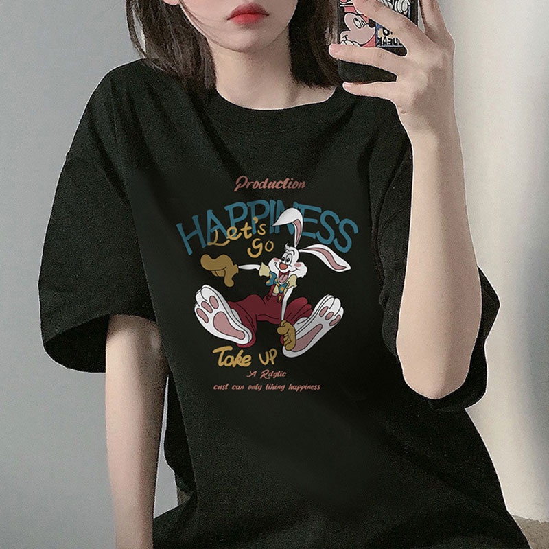 Áo thun XINLANYASHE ngắn tay in họa tiết phong cách Hàn Quốc thời trang mùa hè