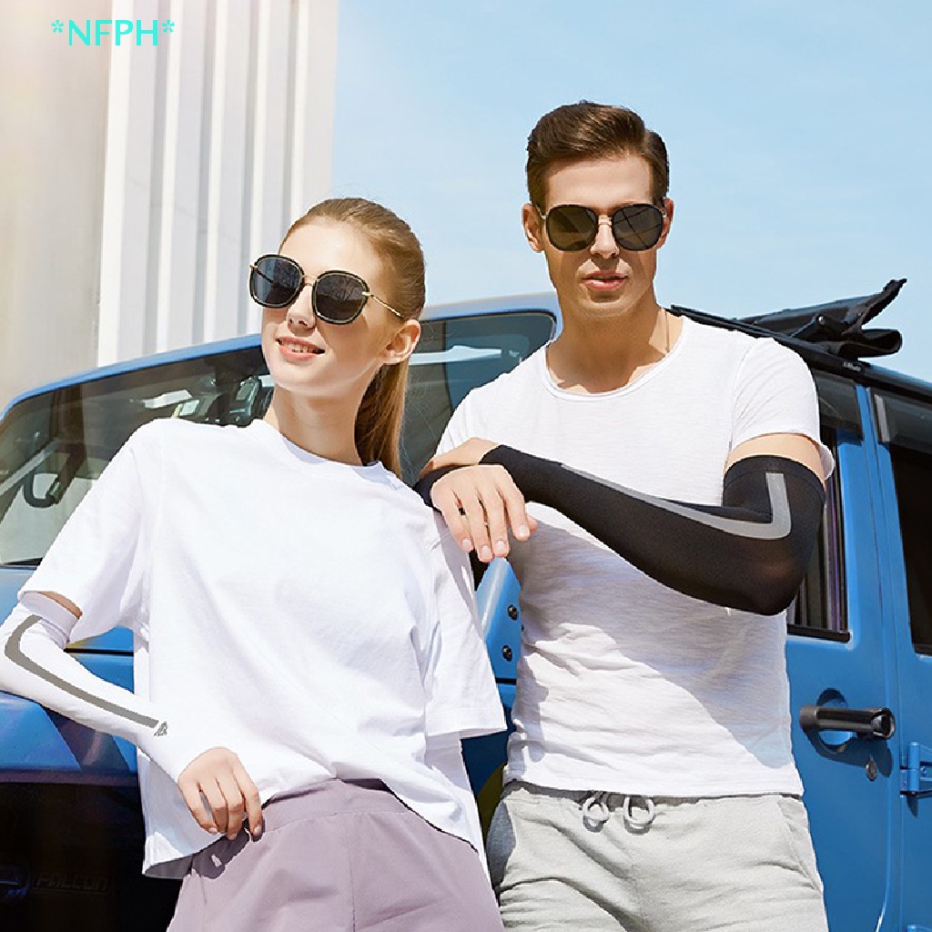 Găng Tay Chống Tia UV Hở Ngón Bằng Lụa Mát Mới