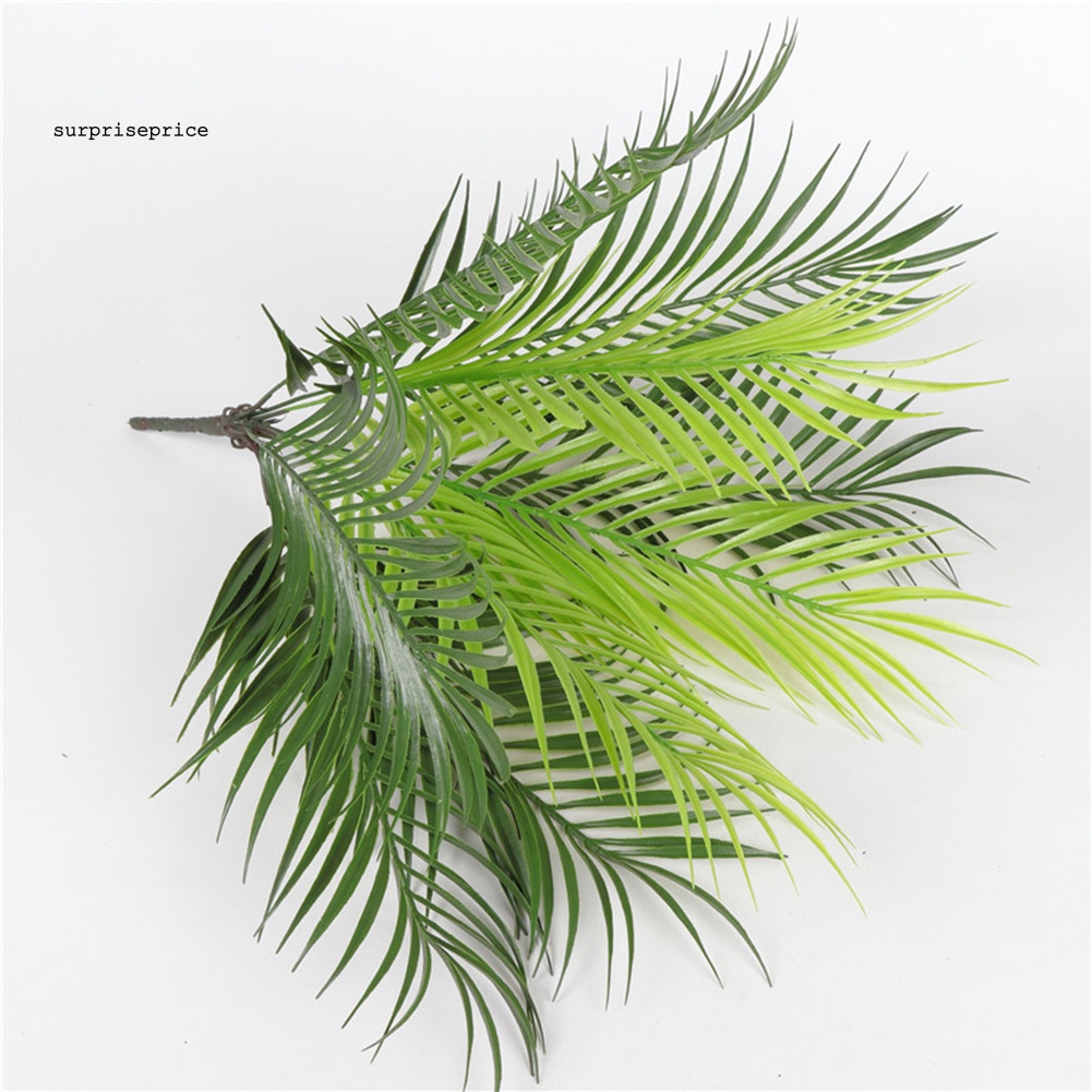 1 Bó Lá Xanh Nhân Tạo Bằng Nhựa Và Sắt Dùng Cho Trang Trí Nhà / Văn Phòng / Cửa Hàng