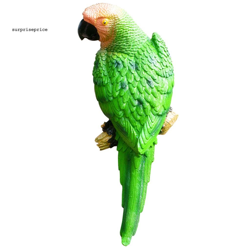 Mô Hình Chim Vẹt Bằng Nhựa Resin Treo Tường Trang Trí Sân Vườn