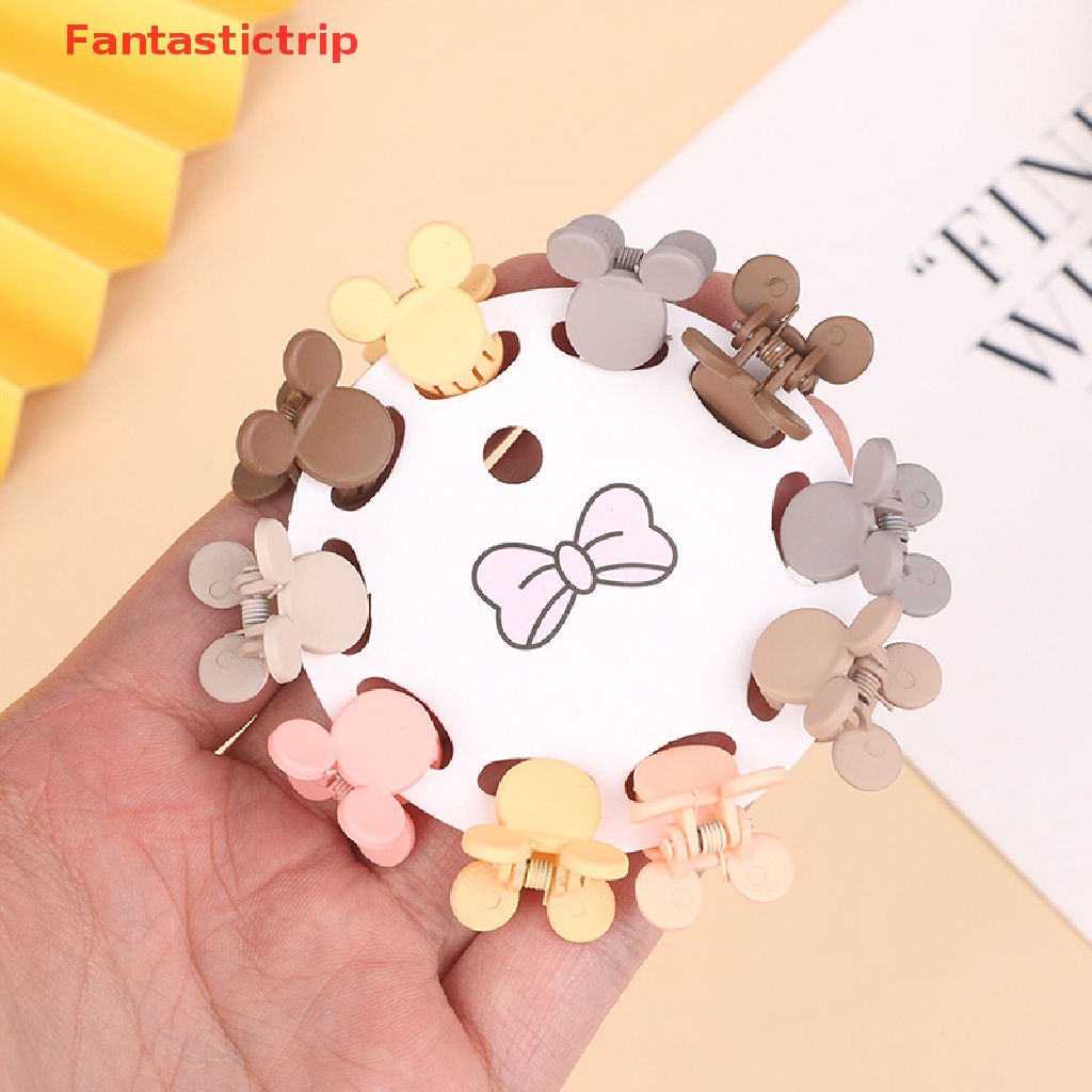 Set 10 Kẹp Tóc Càng Cua Nhỏ Hình Ngôi Sao / Bướm Màu Kẹo Ngọt Cho Bé Gái