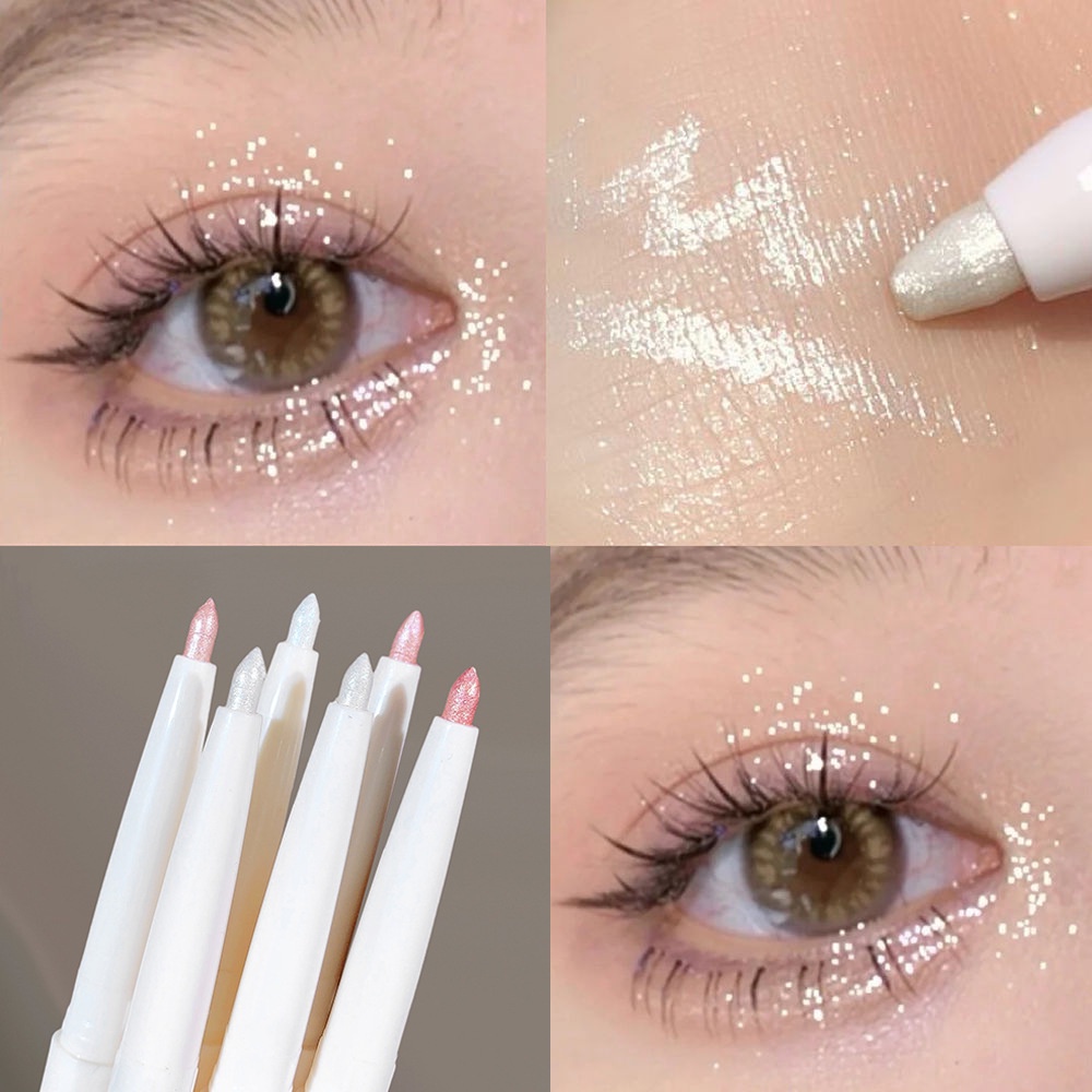 Bút kẻ mắt kim cương mờ Pearlescent Bút kẻ mắt long lanh lâu trôi Ngôi sao tỏa sáng Bút tằm nằm Chống thấm nước Làm sáng Bút chì trang điểm tằm JULYSTAR
