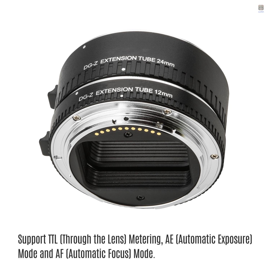 Ống Nối Dài Macro Tự Động 12mm 24mm Kèm Vòng Kim Loại Cho Máy Ảnh TTL
