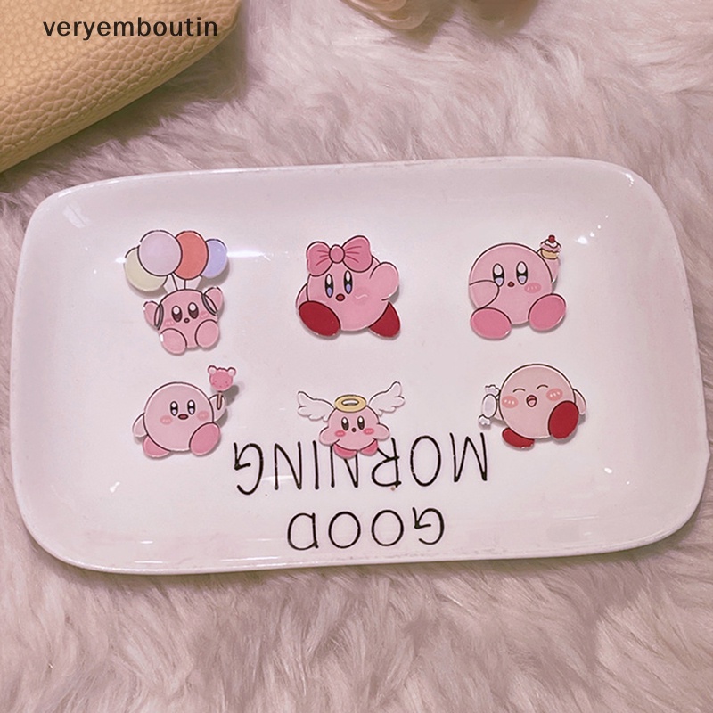 1 Trâm Cài Áo Hình Kirby Và Thủy Thủ Mặt Trăng Tráng Men