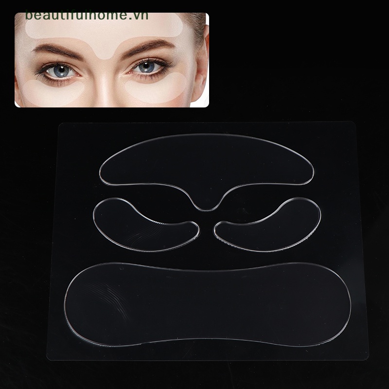 Bộ 4 Miếng Dán Chống Lão Hóa Chống Nếp Nhăn Cho Vùng Trán Có Thể Tái Sử Dụng