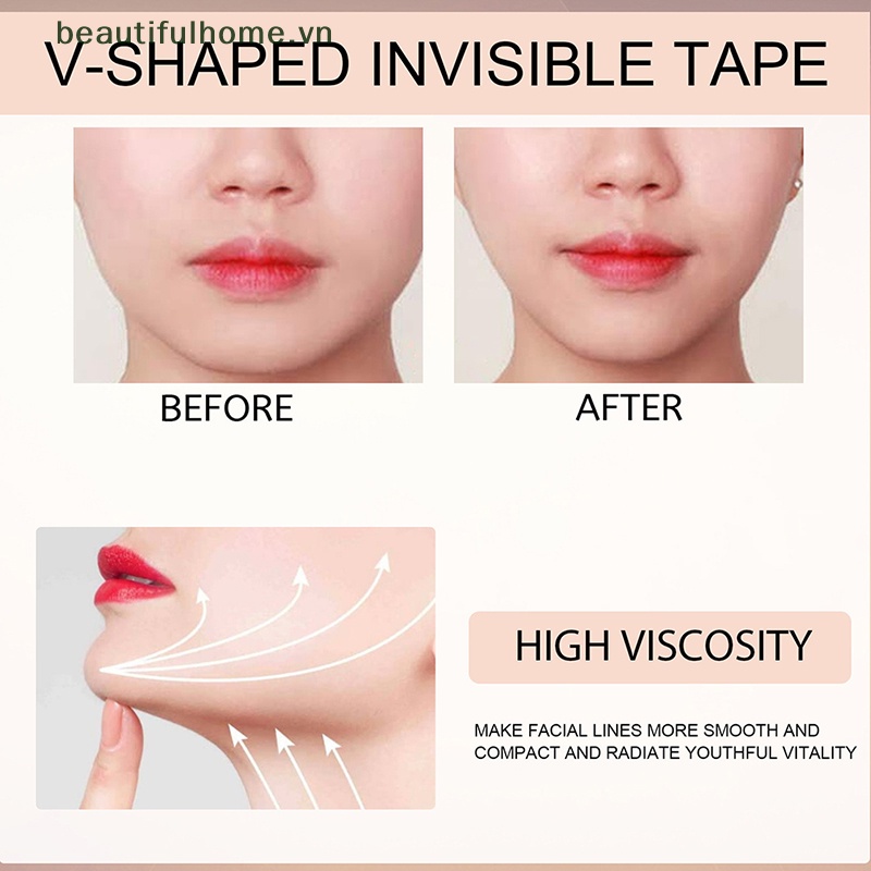 Bộ 40 Miếng Dán Nâng Cơ Mặt Chống Nếp Nhăn Tạo Khuôn Mặt Chữ V Tức Thì