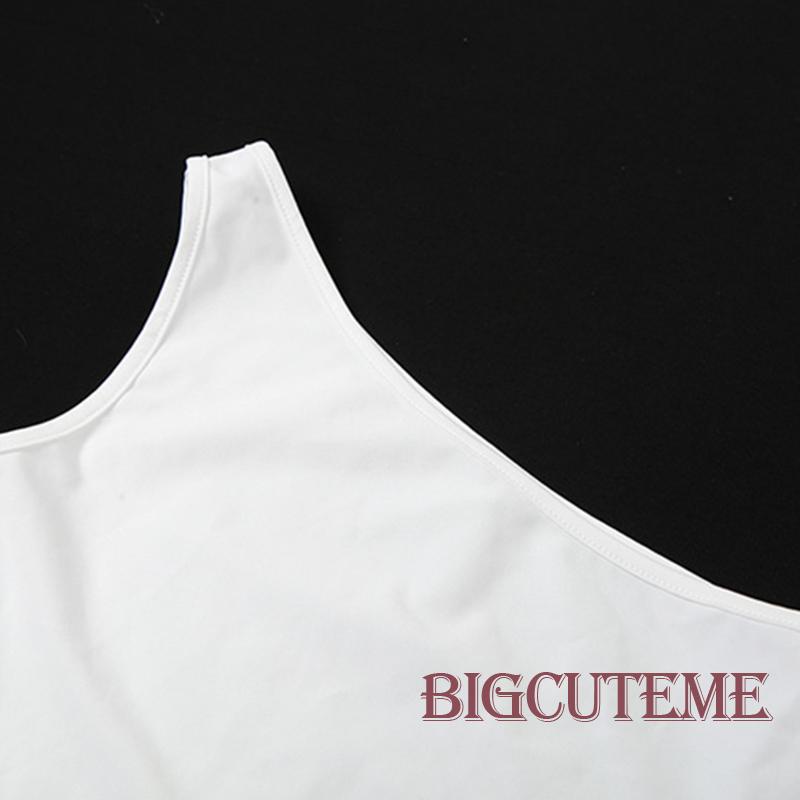 [] - Áo Tank Top Một Mảnh Không Tay Màu Trơn Ôm Dáng Mùa Hè Với Choker Trái Tim Cho Nữ