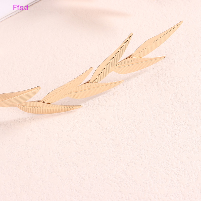 {Ffsd} Băng Đô Kim Loại Hình Lá Màu Vàng Thanh Lịch Cho Cô Dâu * Giảm Giá Hot