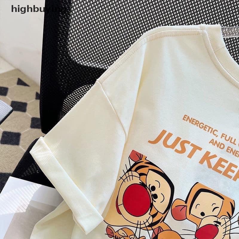 Áo Thun Tay Ngắn Cổ Tròn In Họa Tiết Hoạt Hình Thời Trang Mùa Hè Cho Nữ