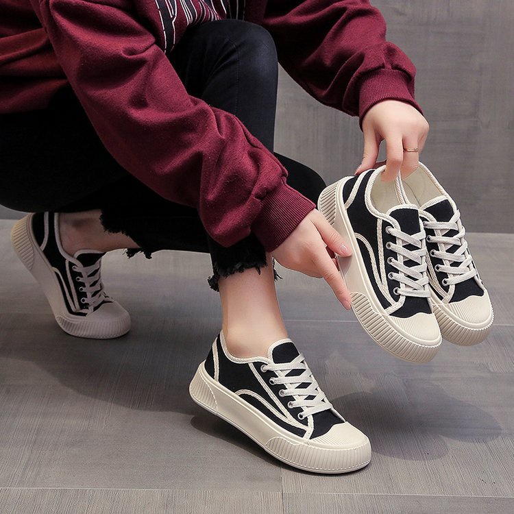 Giày Thể Thao Bằng Vải Canvas Đế Dày Thoáng Khí Phong Cách Mới Mùa Hè Cho Nữ