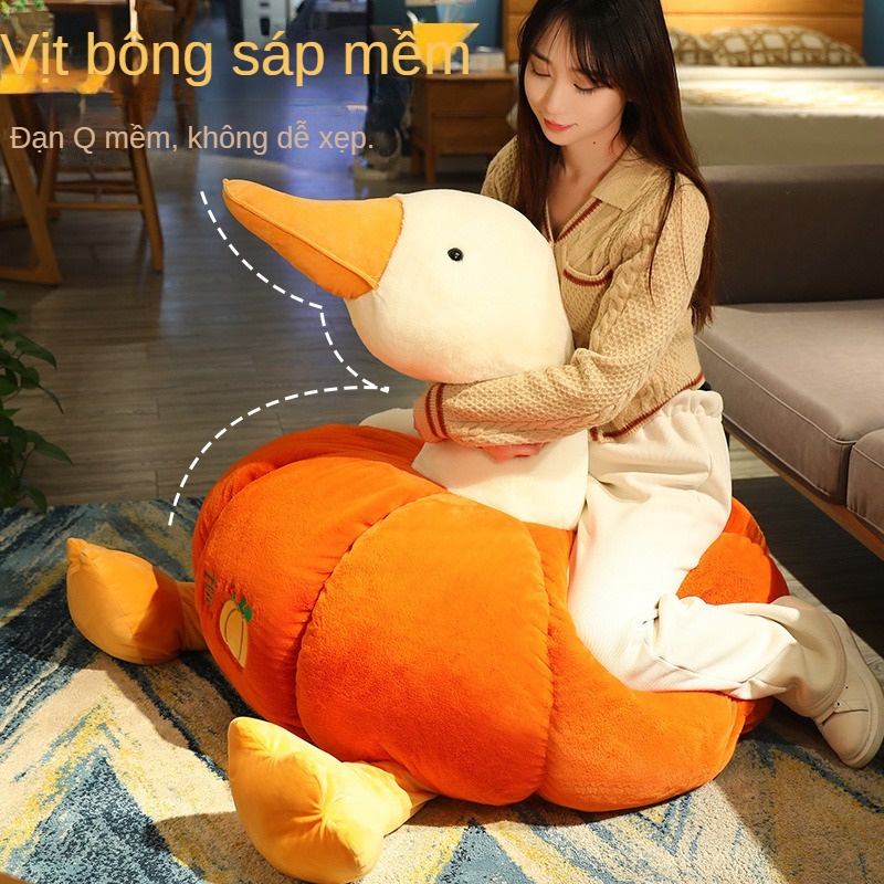 Thú Nhồi Bông Hình Con Ngỗng / Vịt Màu Trắng Sáng Tạo Cho Bé Gái