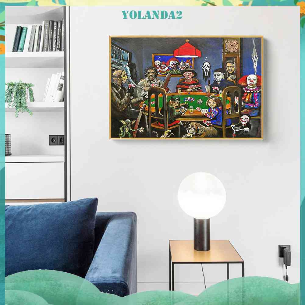 Tranh Đính Đá Kim Cương Toàn Bộ 5D DIY Hình Vẽ Kinh Dị Trang Trí Nhà Cửa