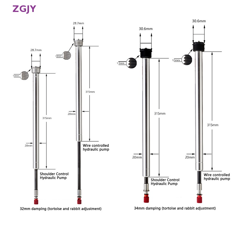 Phuộc Giảm Xóc 32 / 34mm Bằng Hợp Kim Thép Cho Xe Đạp Điều Khiển Từ Xa Mới