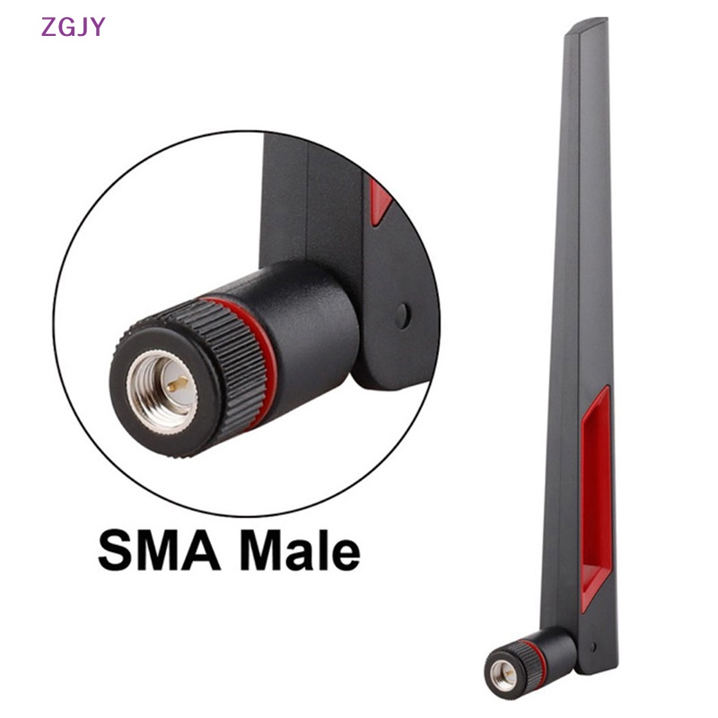 Ăng Ten ZGJY 2.4G 5.8G LTE 10DBI SMA Đực / RP-SMA Đầu Đực Thông Dụng Cho Bộ Định Tuyến WIFI Mới