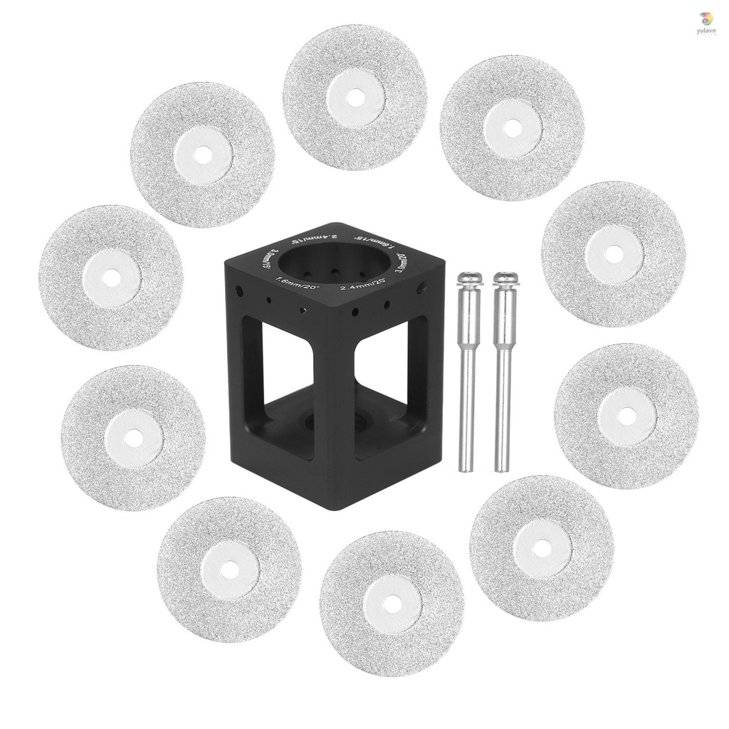 Dụng Cụ Mài Điện Cực Vonfram Vonfram Với 10 Bánh Xe Kim Cương Kèm 2 Túi Đựng