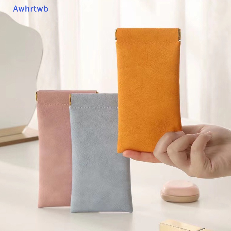 Túi Đựng Mắt Kính Bằng Da PU Mềm Màu Trơn Chống Thấm Nước Tiện Dụng Mới