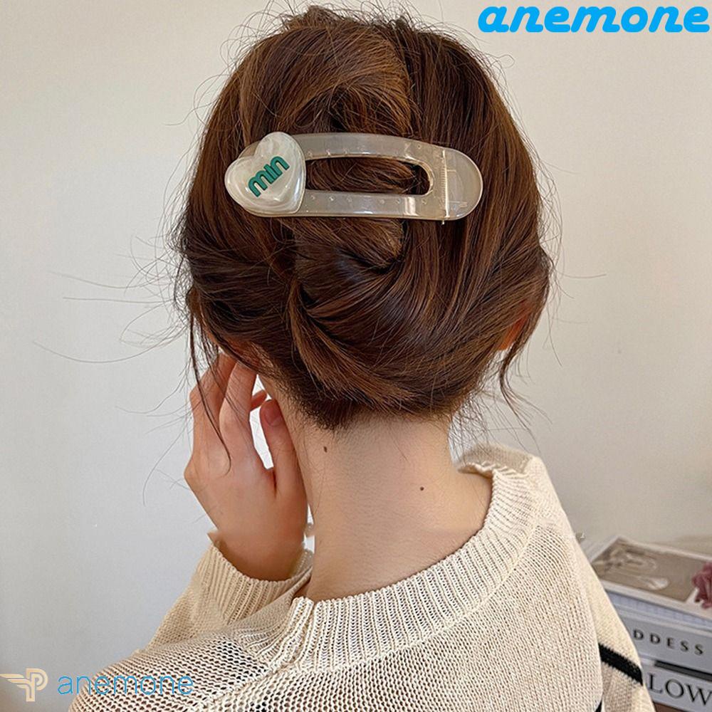 Kẹp Tóc Hình Trái Tim Màu Kẹo Trong Suốt Phong Cách Hàn Quốc