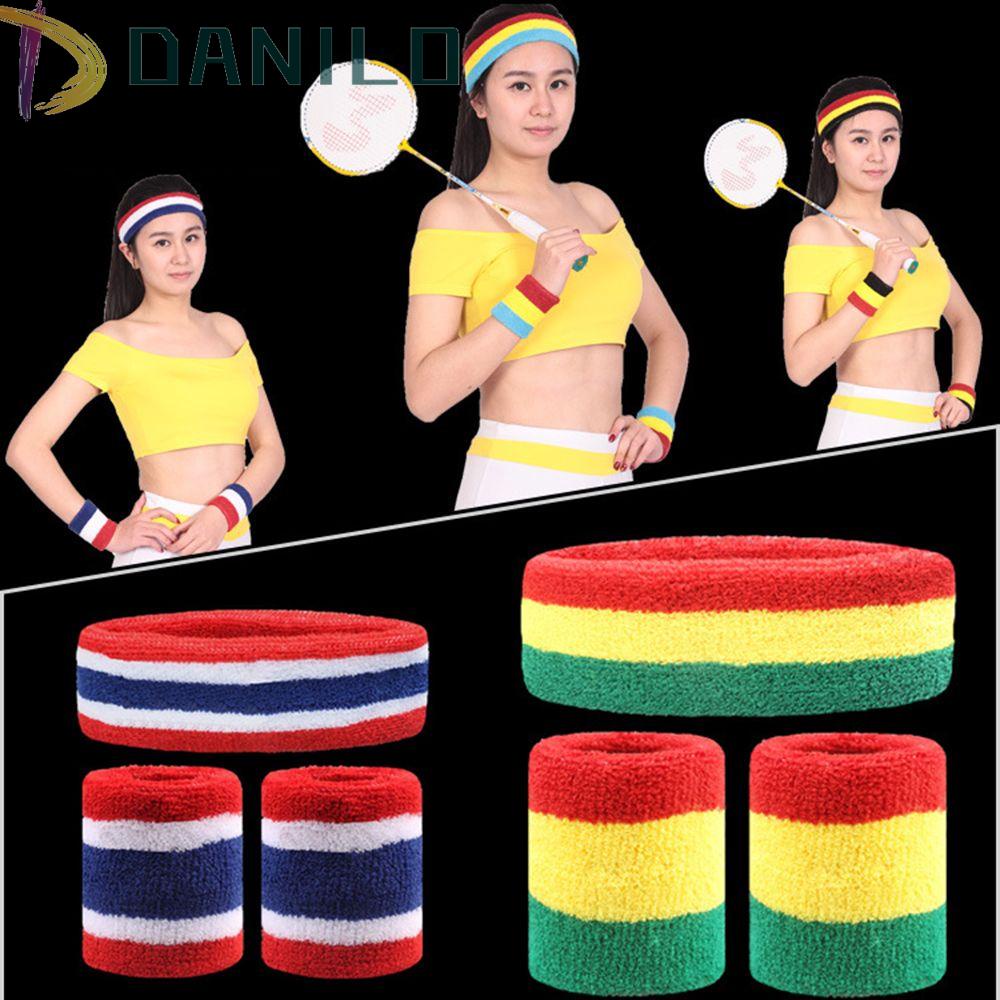 Danilo Set 1 Băng Đô Đeo Trán Thể Thao Bóng Rổ Bảo Vệ Cổ Tay Cho Nam Nữ