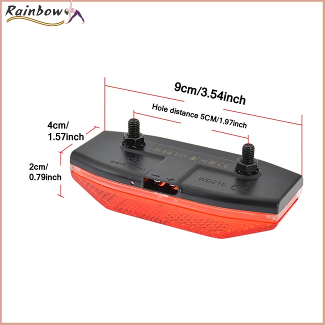 Đèn Led Cảnh Báo An Toàn Gắn Đuôi Xe Đạp Điện 6v-48v