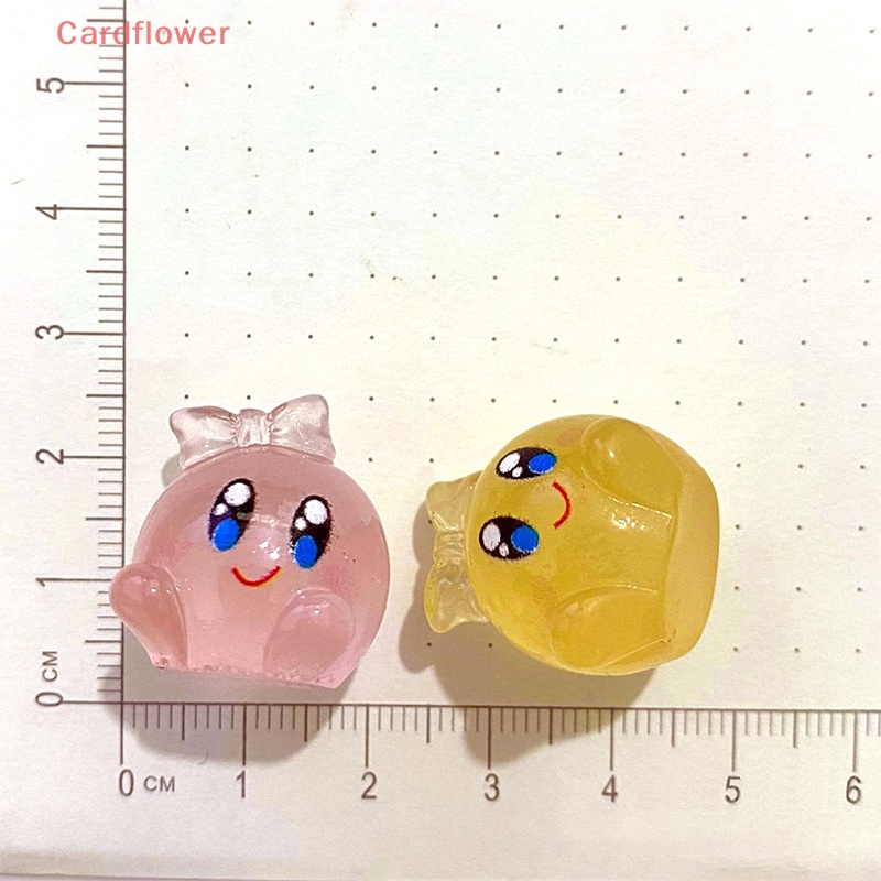 Bộ 2 Búp Bê Kirby Bong Bóng Dạ Quang Trang Trí Tiểu Cảnh Mới