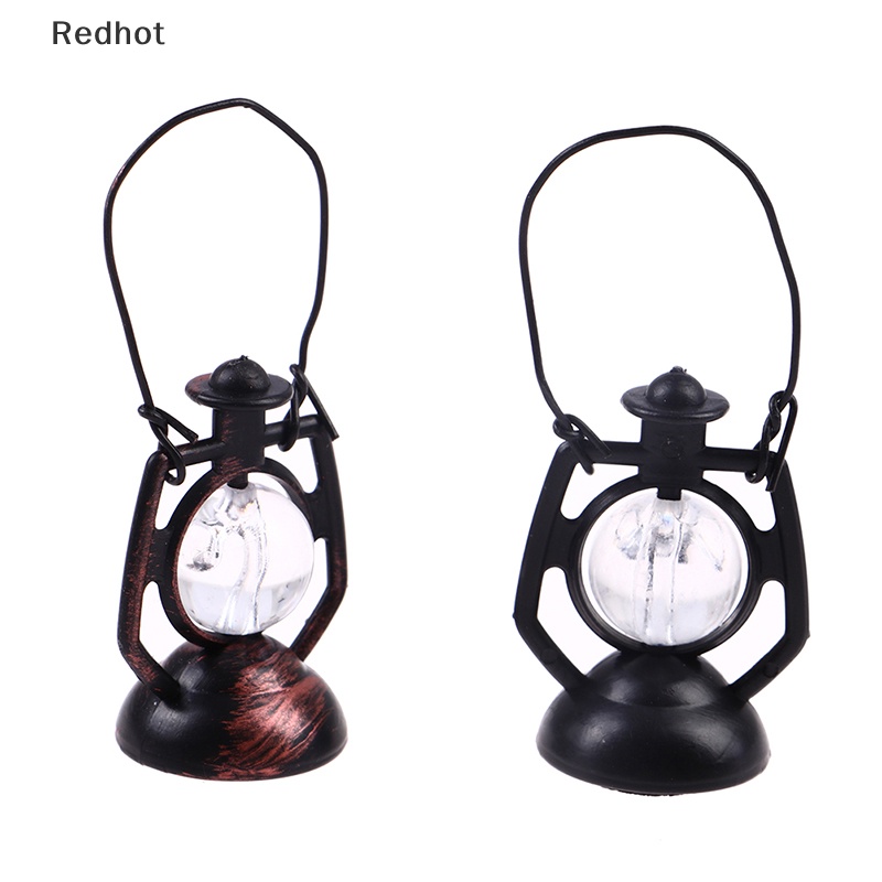 &lt; Redhot &gt; Đèn Dầu Dầu Kerosene Thu Nhỏ 1: 12 Có Tay Cầm Trang Trí Nhà Búp Bê