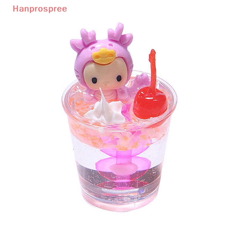 Cốc Nhựa Phát Quang Hình Búp Bê Hoạt Hình Mini Dễ Thương Dùng Làm Móc Khóa / Trang Trí Túi Xách DIY