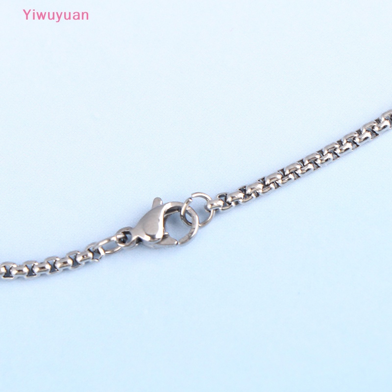< Yiwuyuan > Vòng cổ Tưởng Niệm Thánh Giá Bằng Thép Không Gỉ Bóng Mới