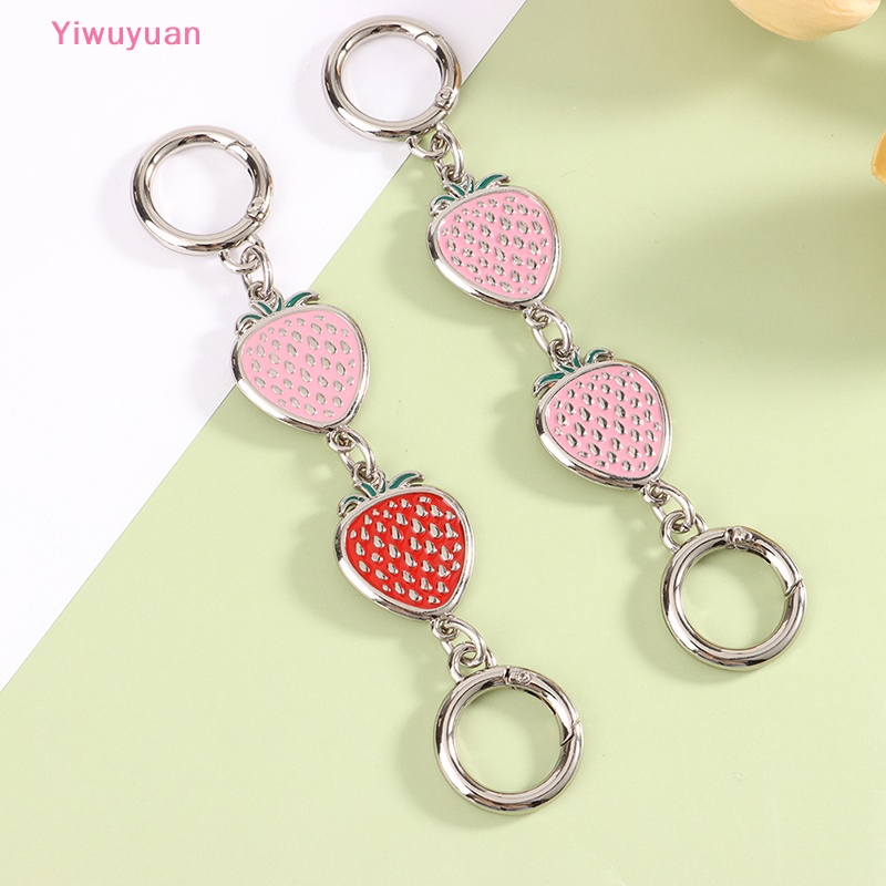 < Yiwuyuan > Dây Xích Mở Rộng Thay Thế Hình Quả Dâu Dễ Thương Trang Trí Túi Xách Mới