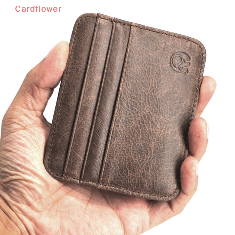 Ví Da Thật 100% Hình Đầu Voi Tròn Nhỏ Đựng Thẻ / Giấy Phép Lái Xe