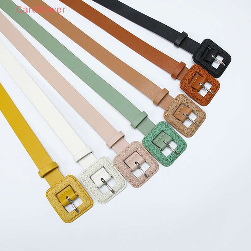 Thắt Lưng Da Bản Rộng Màu Kẹo Đơn Giản Thời Trang Hàn Quốc Mới