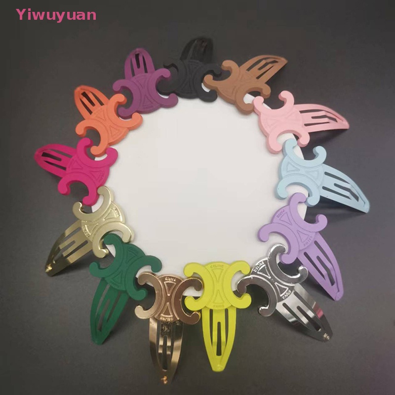 Kẹp Tóc Kim Loại 8cm Màu Vàng Thời Trang Hàn Quốc Mới Cho Nữ