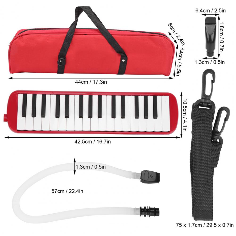 Kèn melodica 32 phím, Kèn Melodica, Melodica 32 Phím Gió Nhạc Cụ Thích Hợp Cho Người Mới Bắt Đầu Tập Túi AKOASM