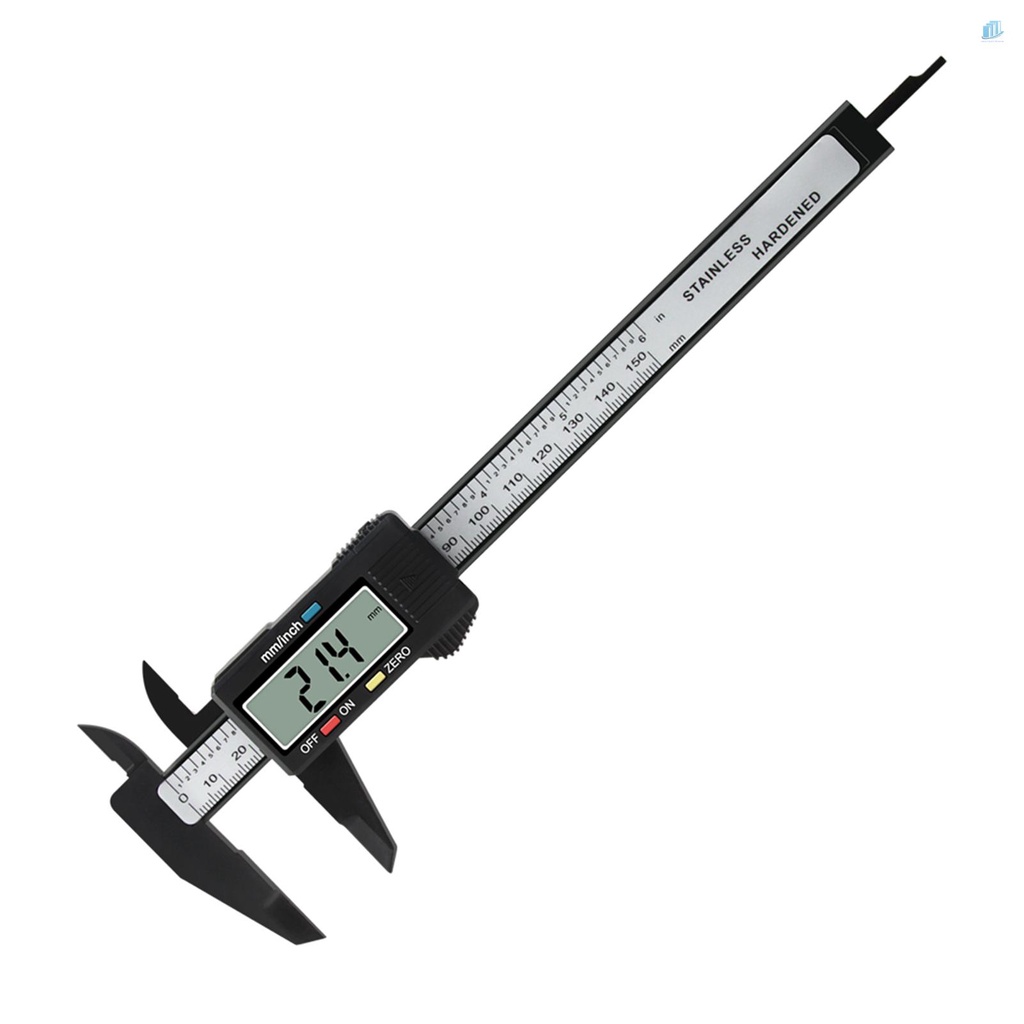 Thước Cặp Điện Tử Thông Minhwatchinone 0-6 Inch / 150mm Màn Hình LCD Bằng Nhựa Sợi Carbon Độ Chính Xác Cao