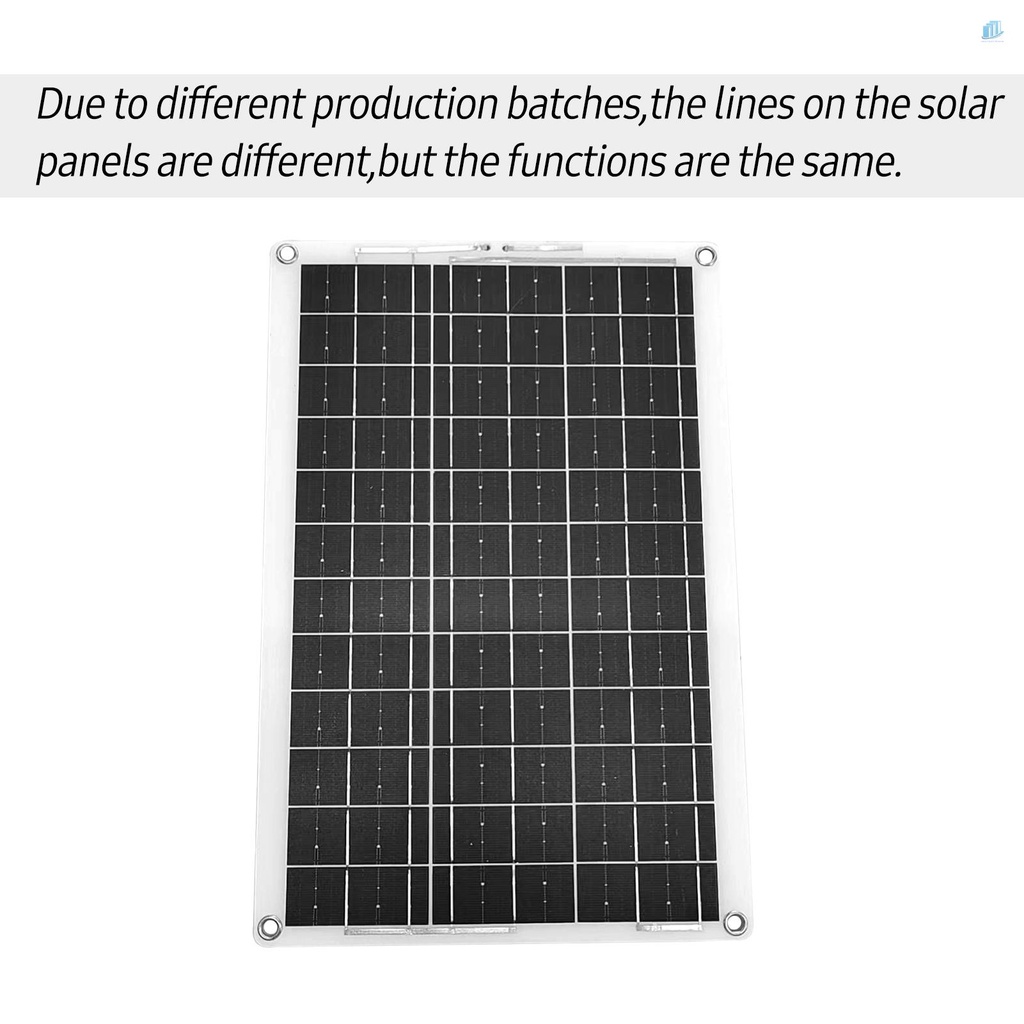 Bộ Bảng Điều Khiển Sạc Năng Lượng Mặt Trời 18W 12V Monocrystalline 18W Kèm Dây Cáp Kết Nối SAE