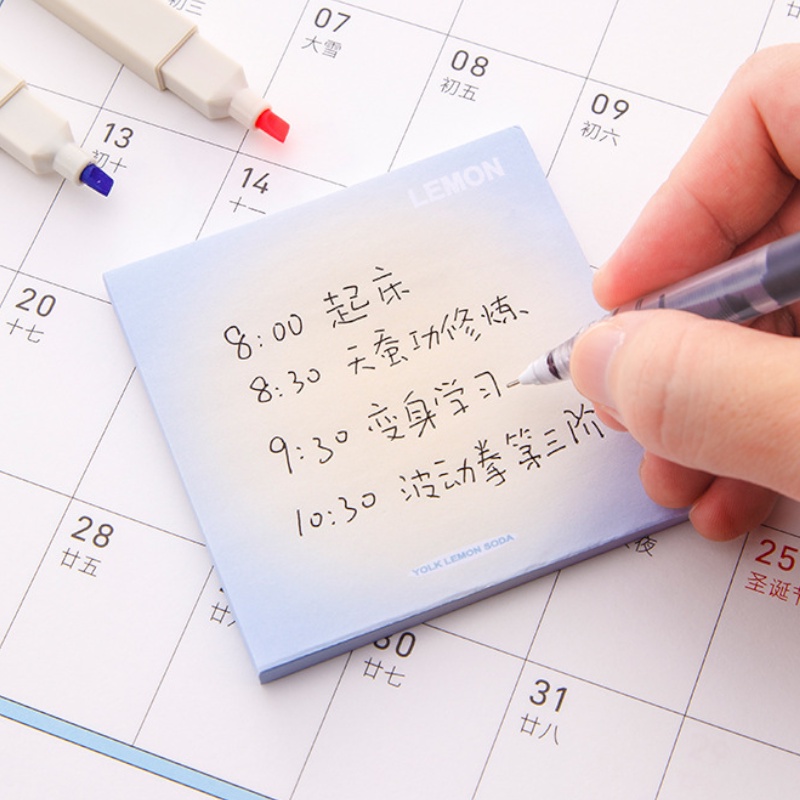 Set 50 Giấy Dán Ghi Chú Màu Gradient Sáng Tạo