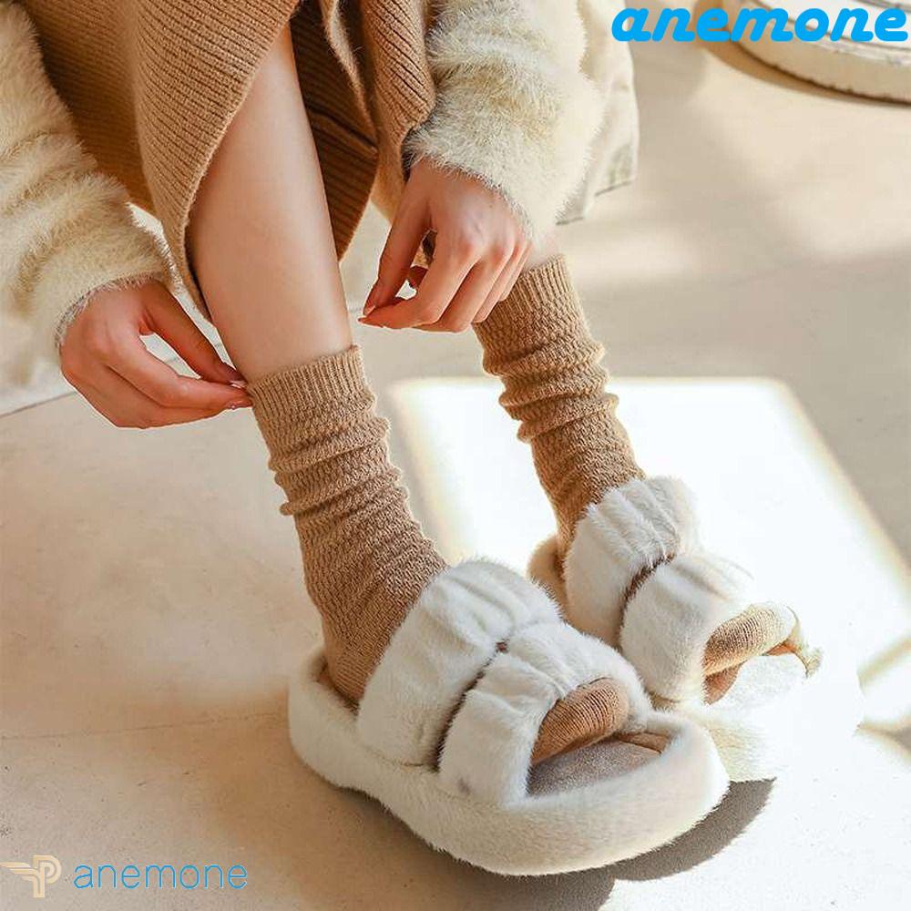 Đôi Vớ Co Giãn Màu Trơn Chống Lạnh Thoải Mái Dành Cho Nữ