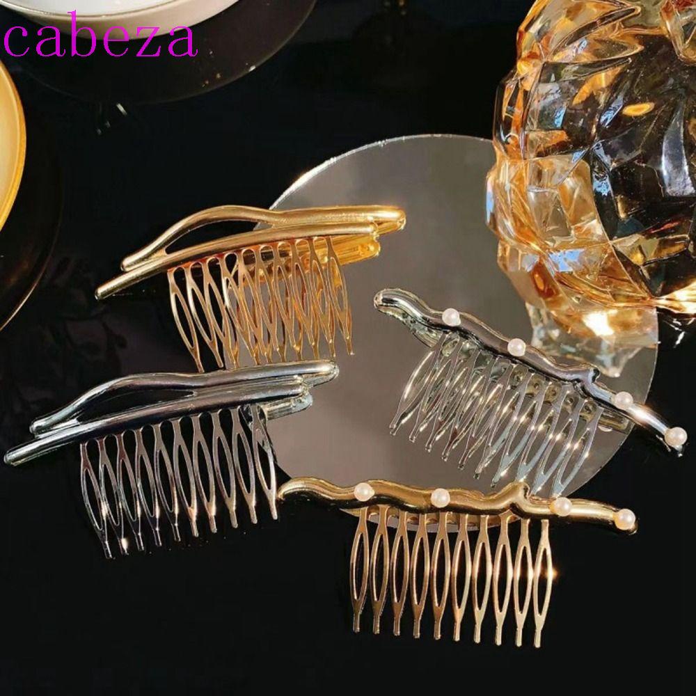 Lược Kẹp Tóc Kim Loại Cố Định Tóc Mái Lượn Sóng Không Để Lại Dấu Vết Phong Cách Vintage Cho Nữ