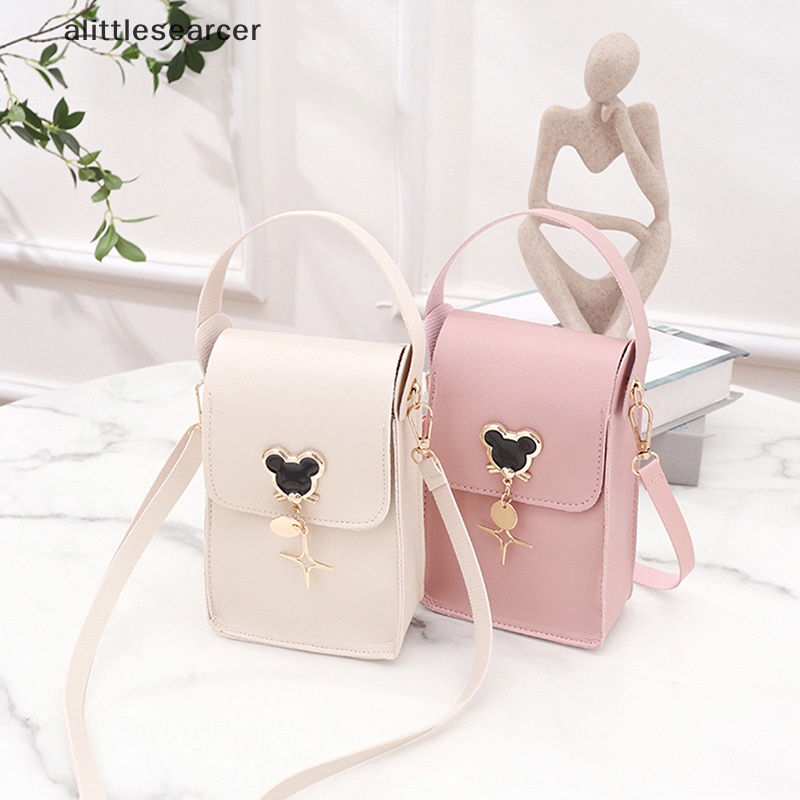 Túi Tote Đeo Chéo Thêu Họa Tiết Hoạt Hình Đính Đá Xinh Xắn Thời Trang Cho Nữ