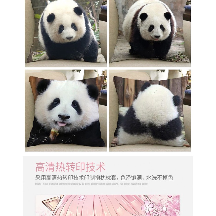 Gối Ôm Hình Gấu Trúc Và Hoa Dễ Thương