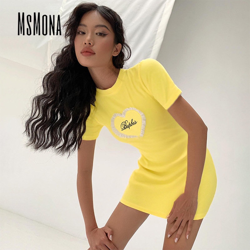 Đầm Mini Cổ Tròn Tay Ngắn Màu Trơn Thời Trang 2023 Quyến Rũ Cho Nữ